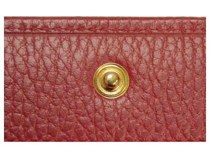 Clutch Gucci GG Marmont Chain Logo in pelle di vitello Rosso - vista 6