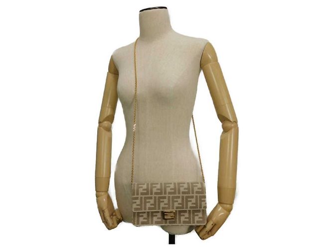 Bolsa de ombro Fendi bege - vista 3