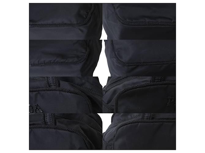 Borsa in nylon nero con perline Prada - vista 6