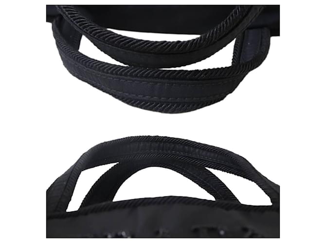 Borsa in nylon nero con perline Prada - vista 7