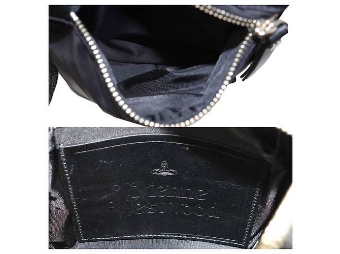 Borsa a tracolla in nylon Vivienne Westwood Nero - vista 10