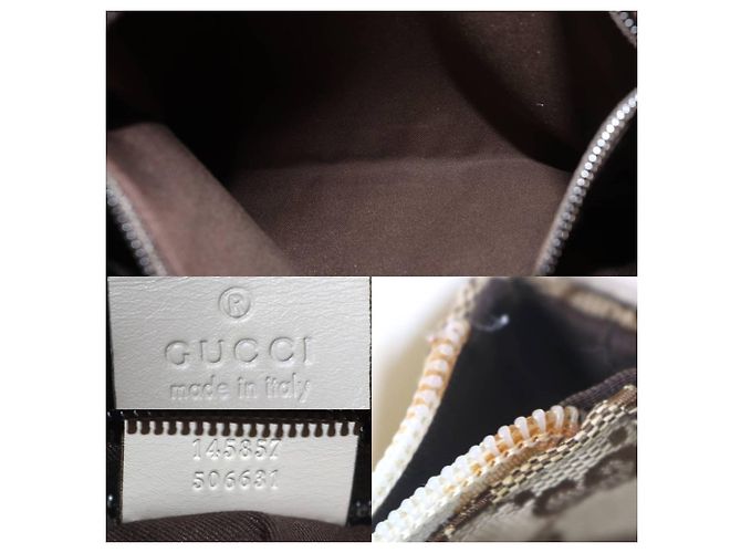 Borsa a Spalla Gucci GG Canvas Beige Bianco sporco - vista 10