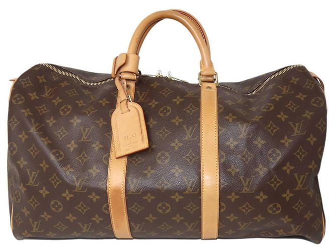 Borsa Boston Louis Vuitton Keepall 50 Marrone - vista 2