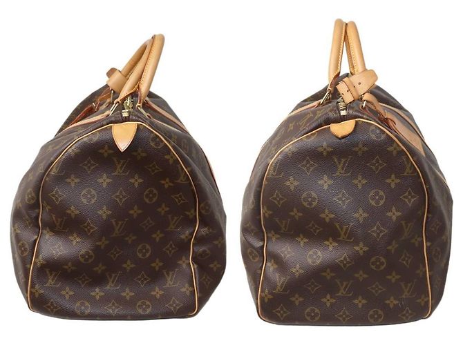 Borsa Boston Louis Vuitton Keepall 50 Marrone - vista 4