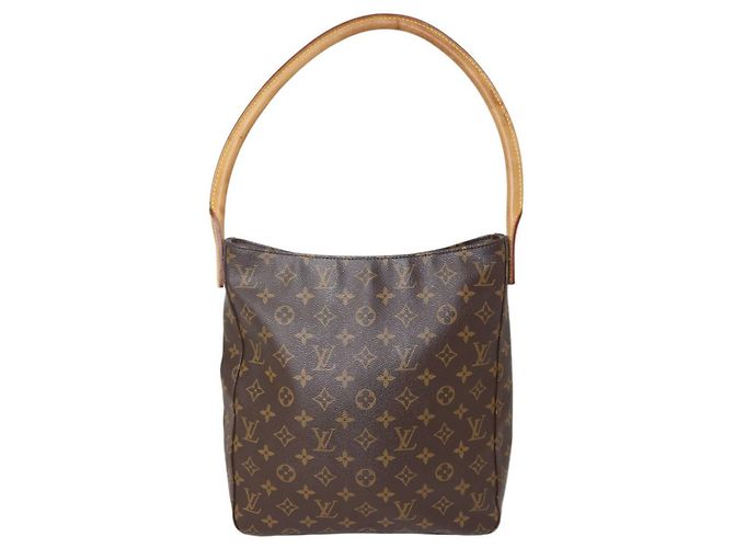 Borsa a Spalla Louis Vuitton Looping GM Marrone - vista 3