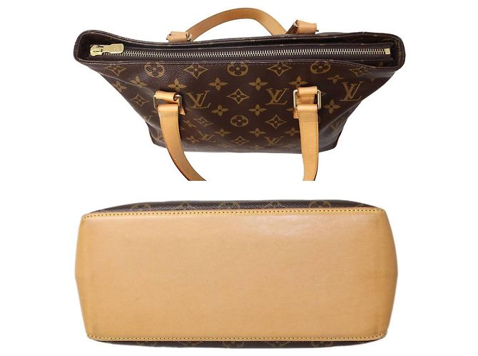 Borsa a Spalla Louis Vuitton Cabas Piano Marrone - vista 5