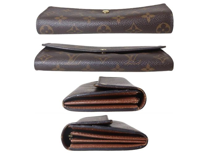 Sarah Cartera larga Louis Vuitton Monogram marrón Castaño - vista 4