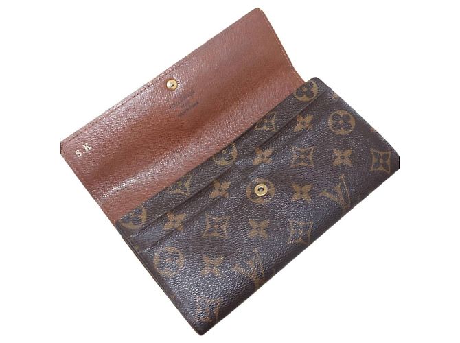 Sarah Cartera larga Louis Vuitton Monogram marrón Castaño - vista 6