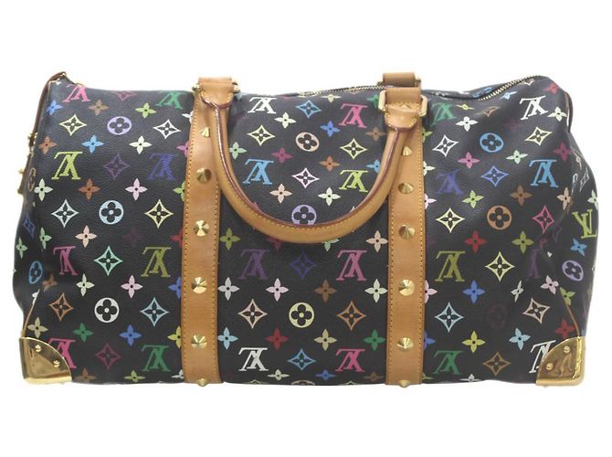 Keepall Louis Vuitton Monogram Multicolore Boston Bag White - view 3