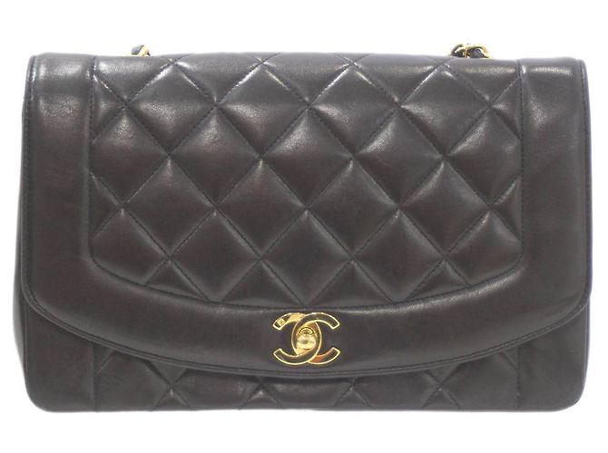 Chanel Matelassé Diana 25 Chain Schultertasche Schwarz - Ansicht 2