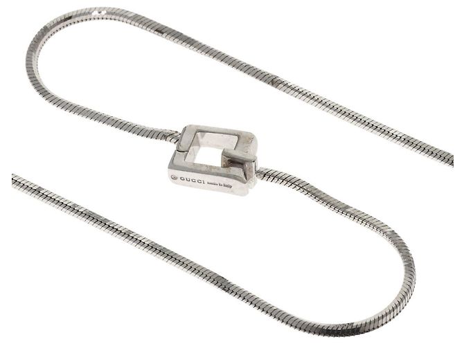 Collana Gucci Logo Cube in oro bianco 18K - vista 3