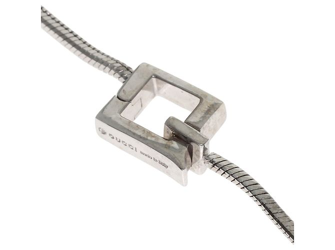 Collana Gucci Logo Cube in oro bianco 18K - vista 5