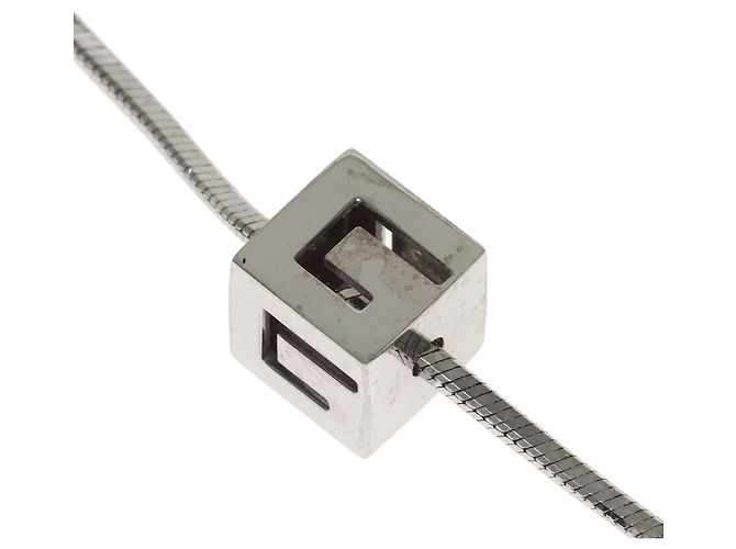 Collana Gucci Logo Cube in oro bianco 18K - vista 7