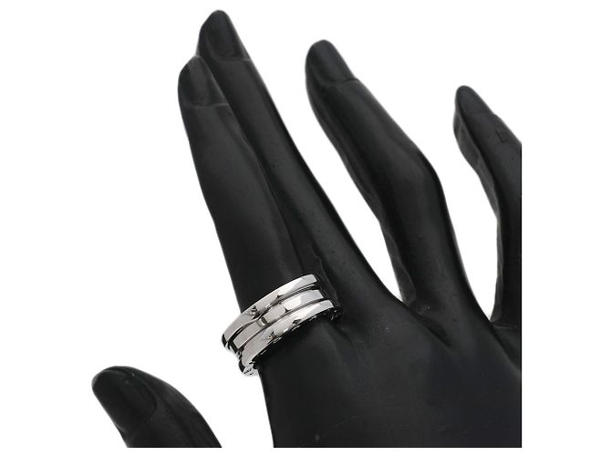 Bulgari Anello Bvlgari B-zero1 a 2 bande in oro bianco 18K - vista 5