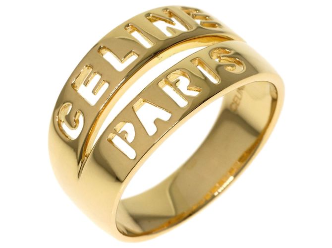 Céline Celine Logo Ring - 18K Gelbgold - Ansicht 2