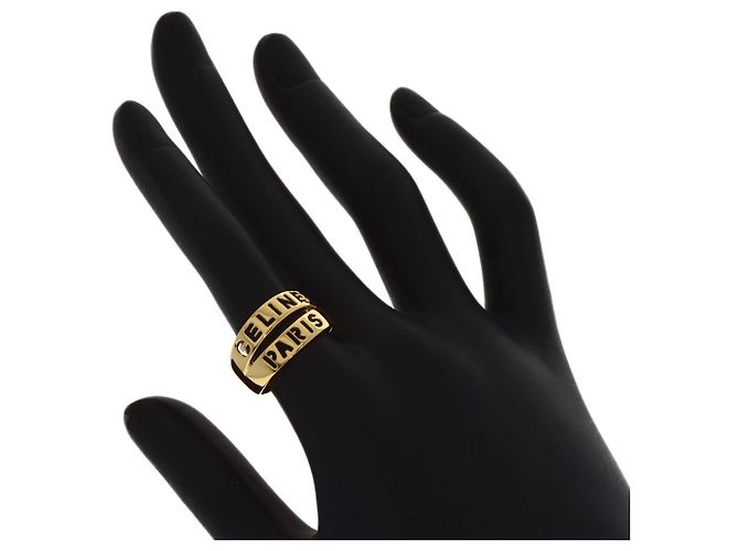 Céline Celine Logo Ring - 18K Gelbgold - Ansicht 7