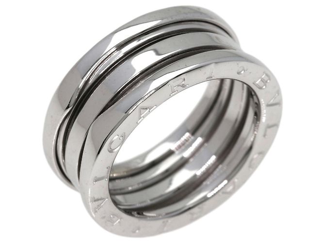 Bulgari Anello Bvlgari B-zero1 a 2 fasce in oro bianco 18K - vista 2