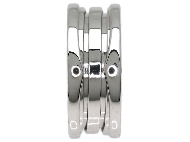 Bulgari Anello Bvlgari B-zero1 a 2 fasce in oro bianco 18K - vista 3