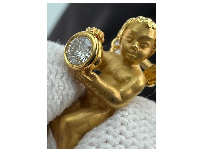 Autre Marque Collana Carrera y Carrera Motivo Angelo in Oro Giallo 18K e Diamante - vista 13