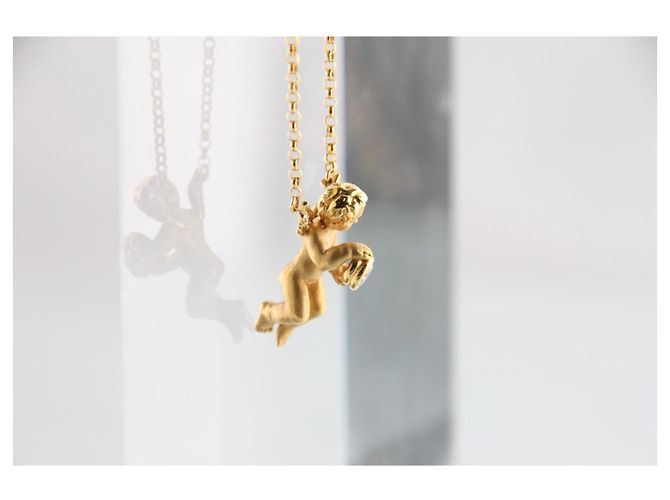Autre Marque Collana Carrera y Carrera Motivo Angelo in Oro Giallo 18K e Diamante - vista 2