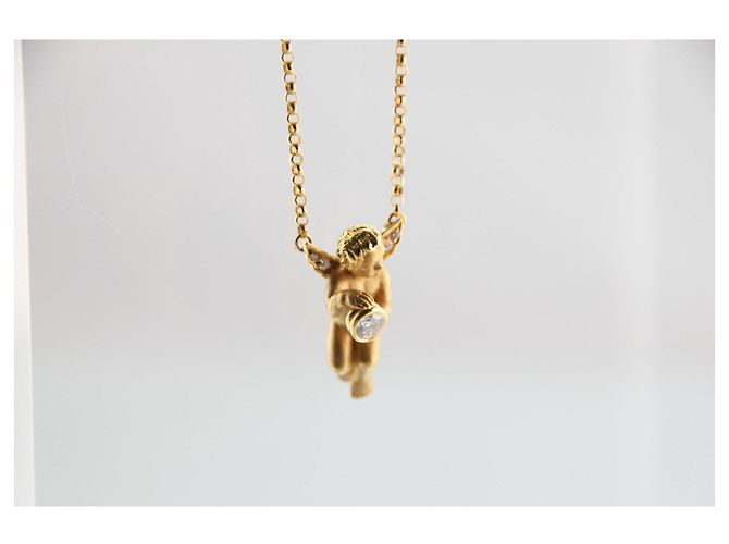 Autre Marque Collana Carrera y Carrera Motivo Angelo in Oro Giallo 18K e Diamante - vista 4