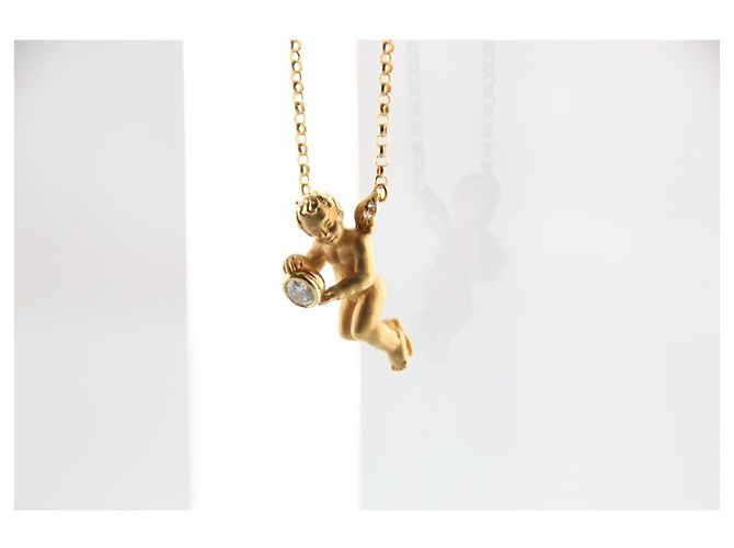 Autre Marque Collana Carrera y Carrera Motivo Angelo in Oro Giallo 18K e Diamante - vista 6