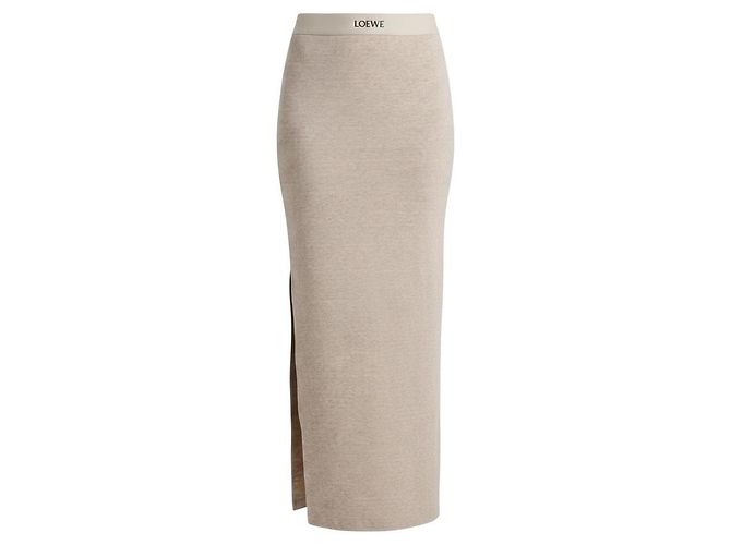 Gonna lunga in cotone Loewe Beige - vista 3