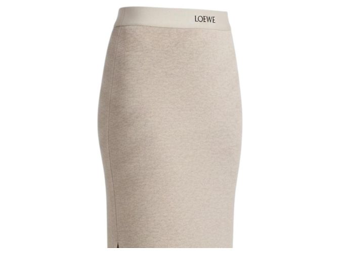 Gonna lunga in cotone Loewe Beige - vista 5