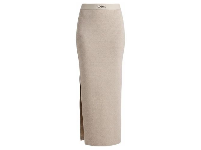 Gonna lunga in cotone Loewe Beige - vista 7