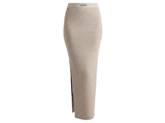 Gonna lunga in cotone Loewe Beige - vista 8