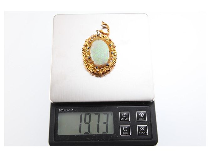 Autre Marque Yuzo Kiriyama Collana in Oro 18K Opale e Diamanti Bianco Rosso Blu D'oro - vista 16