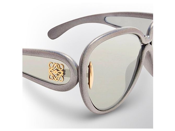 Gafas de sol Loewe Anagram Gris Metálico Gold hardware - vista 10