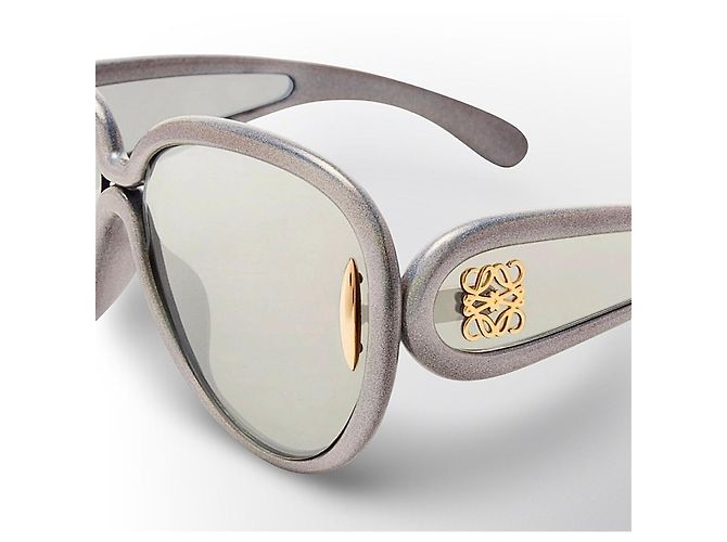 Gafas de sol Loewe Anagram Gris Metálico Gold hardware - vista 11