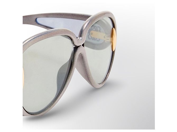 Gafas de sol Loewe Anagram Gris Metálico Gold hardware - vista 12