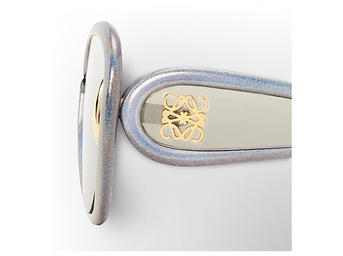Gafas de sol Loewe Anagram Gris Metálico Gold hardware - vista 13