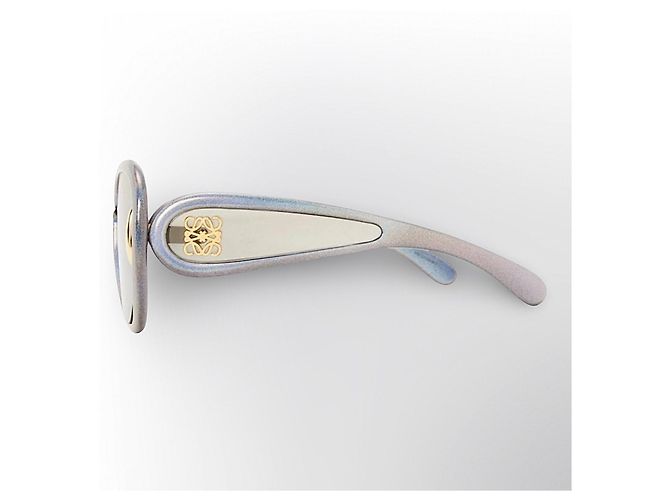 Gafas de sol Loewe Anagram Gris Metálico Gold hardware - vista 5