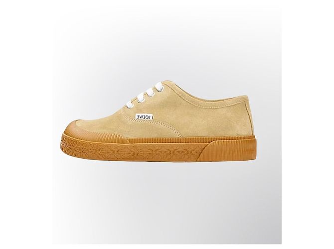 Baskets Loewe en daim beige - vue 5