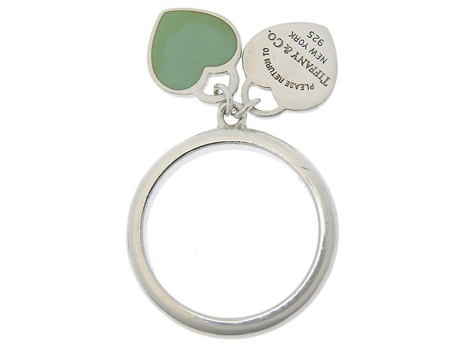 Tiffany & Co. Return to Double Heart Ring Silber Blau Hellblau - Ansicht 3
