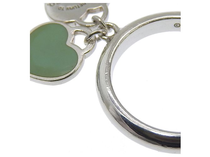 Tiffany & Co. Return to Double Heart Ring Silber Blau Hellblau - Ansicht 5