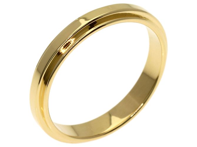 Anello dritto testurizzato Gucci in oro giallo 18K - vista 2
