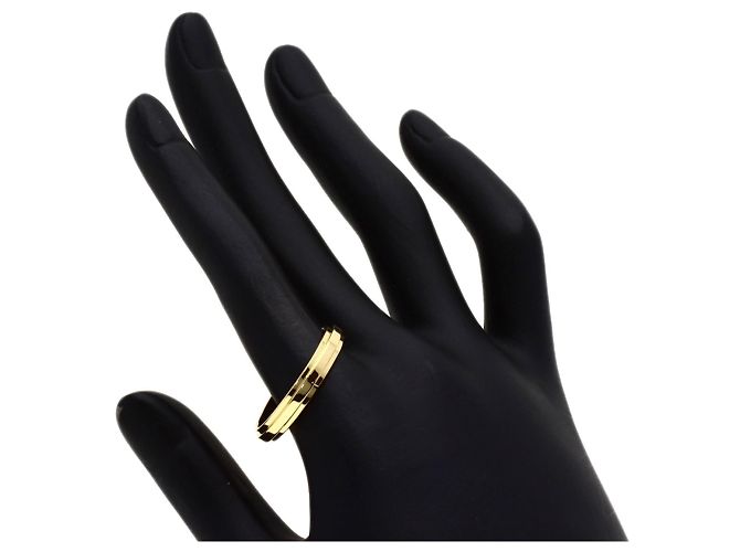 Anello dritto testurizzato Gucci in oro giallo 18K - vista 6