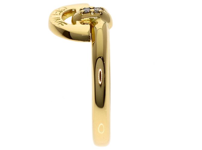 Céline Anello Celine Logo Diamond in Oro Giallo 18K - vista 3