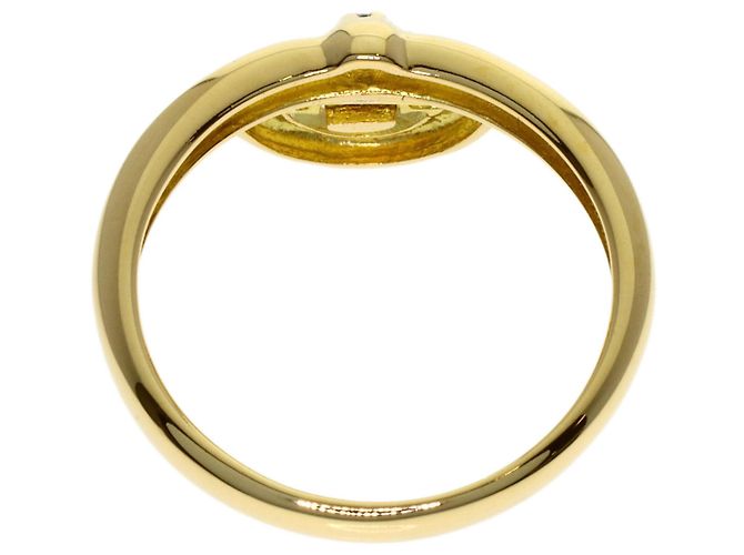 Céline Anello Celine Logo Diamond in Oro Giallo 18K - vista 4