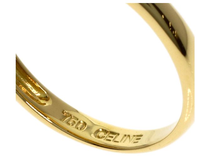 Céline Anello Celine Logo Diamond in Oro Giallo 18K - vista 5