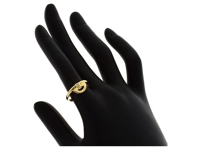 Céline Anello Celine Logo Diamond in Oro Giallo 18K - vista 6