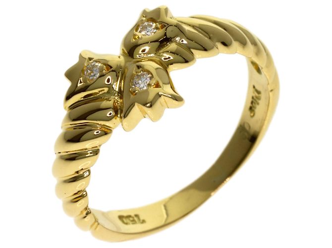 Anello Tulip in diamante Christian Dior in oro giallo 18K - vista 2