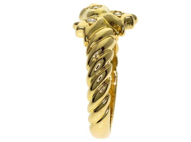 Anello Tulip in diamante Christian Dior in oro giallo 18K - vista 3