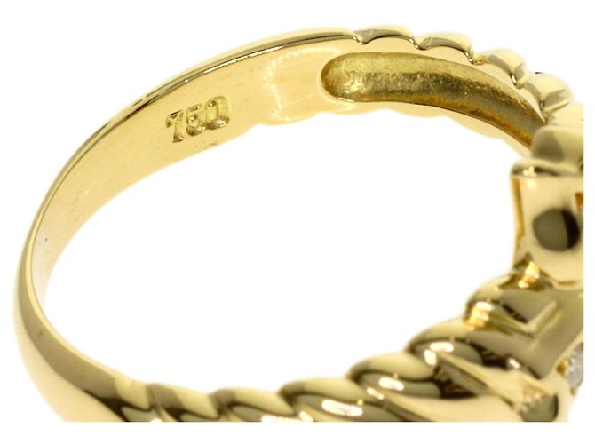 Anello Tulip in diamante Christian Dior in oro giallo 18K - vista 5