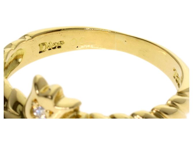 Anello Tulip in diamante Christian Dior in oro giallo 18K - vista 9