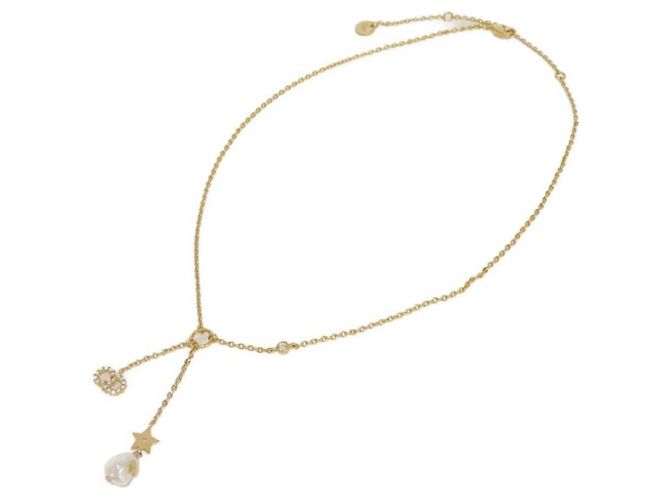 Collana Christian Dior Shiny-D D'oro Crudo - vista 2